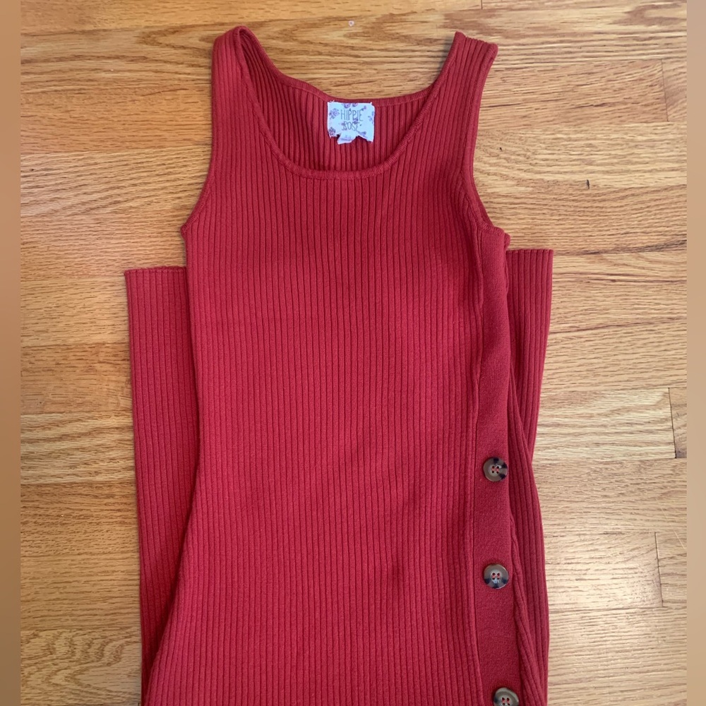 Burnt Orange Knit Dress, Size 0